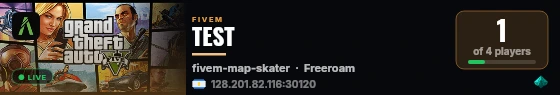 TEST live status badge