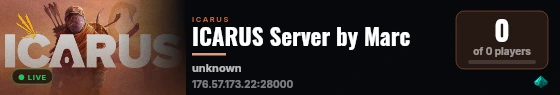 ICARUS Server by Marc live status badge