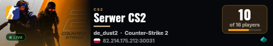 Serwer CS2 live status badge