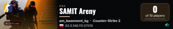 SAMIT Areny live status badge