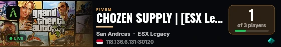 CHOZEN SUPPLY | [ESX Legacy] live status badge