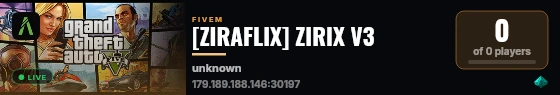 [ZIRAFLIX] ZIRIX V3 live status badge