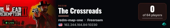 The Crossroads live status badge