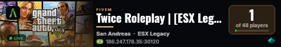 Twice Roleplay | [ESX Legacy] live status badge