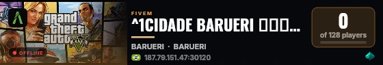 ^1CIDADE BARUERI ▬▬▬▬↭🡺CITY OFICIAL🡸↭▬▬▬▬ 😈 #INAUGURAÇÃO 30-07 live status badge