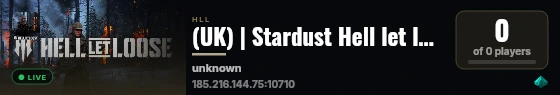 (UK) | Stardust Hell let loose | NEW PLAYERS WELCOME live status badge