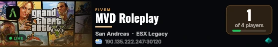 MVD Roleplay live status badge