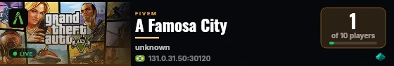 A Famosa City live status badge