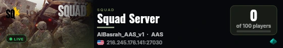 Squad Server live status badge