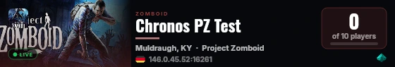Chronos PZ Test live status badge