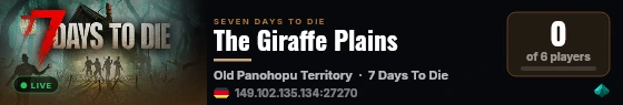 The Giraffe Plains live status badge