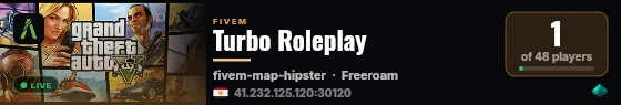 Turbo Roleplay live status badge