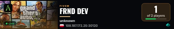 FRND DEV live status badge