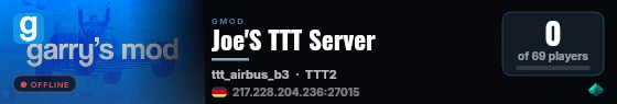 Joe'S TTT Server live status badge