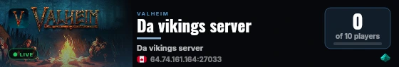 Da vikings server live status badge