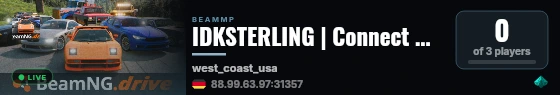 IDKSTERLING | Connect Hosting live status badge