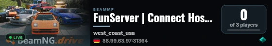 FunServer | Connect Hosting live status badge