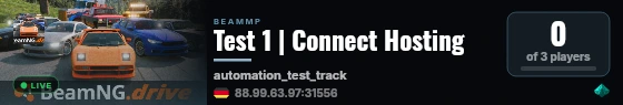 Test 1 | Connect Hosting live status badge