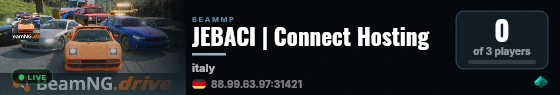 JEBACI | Connect Hosting live status badge