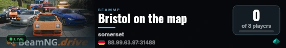 Bristol on the map live status badge