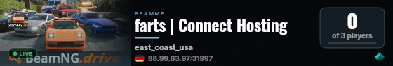 farts | Connect Hosting live status badge