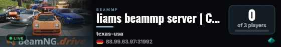 liams beammp server | Connect Hosting live status badge