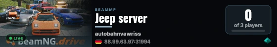 Jeep server live status badge