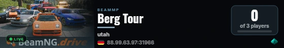 Berg Tour live status badge