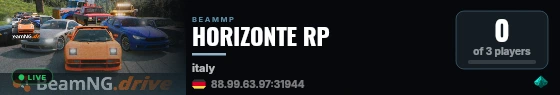 HORIZONTE RP live status badge