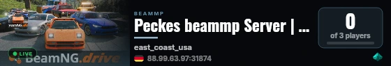 Peckes beammp Server | Connect Hosting live status badge