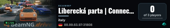 Liberecká parta | Connect Hosting live status badge