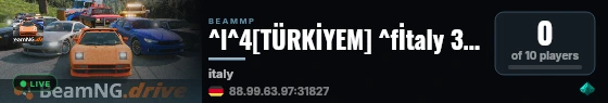 ^l^4[TÜRKİYEM] ^fİtaly 3 Vehicles Discorda Gel live status badge