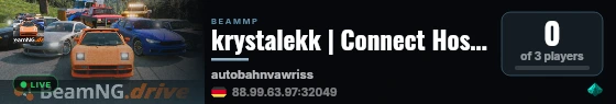 krystalekk | Connect Hosting live status badge