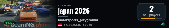 japan 2026 live status badge