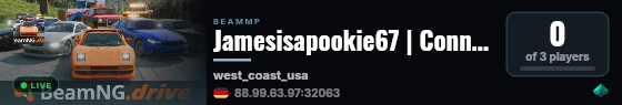 Jamesisapookie67 | Connect Hosting live status badge