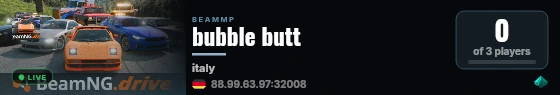 bubble butt live status badge