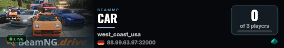 CAR live status badge