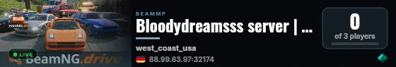 Bloodydreamsss server | Connect Hosting live status badge