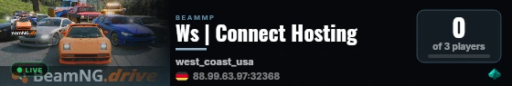 Ws | Connect Hosting live status badge