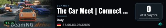 The Car Meet | Connect Hosting live status badge