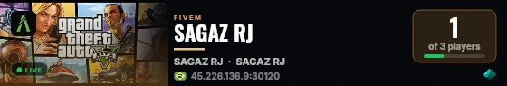 SAGAZ RJ live status badge