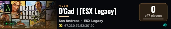 D'Gad | [ESX Legacy] live status badge