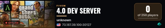 4.0 DEV SERVER live status badge
