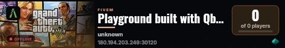 Playground built with Qbox Project by The Community! live status badge