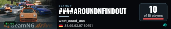 ####AROUNDNFINDOUT live status badge
