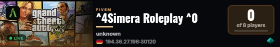 ^4Simera Roleplay ^0 live status badge
