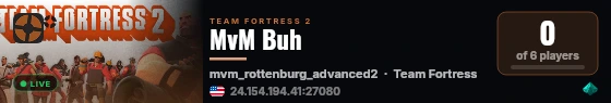 MvM Buh live status badge