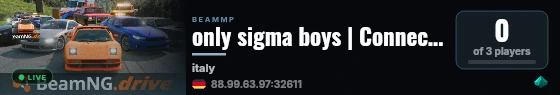 only sigma boys | Connect Hosting live status badge