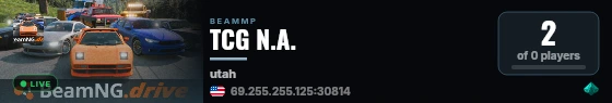 TCG N.A.  live status badge