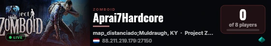 Aprai7Hardcore live status badge
